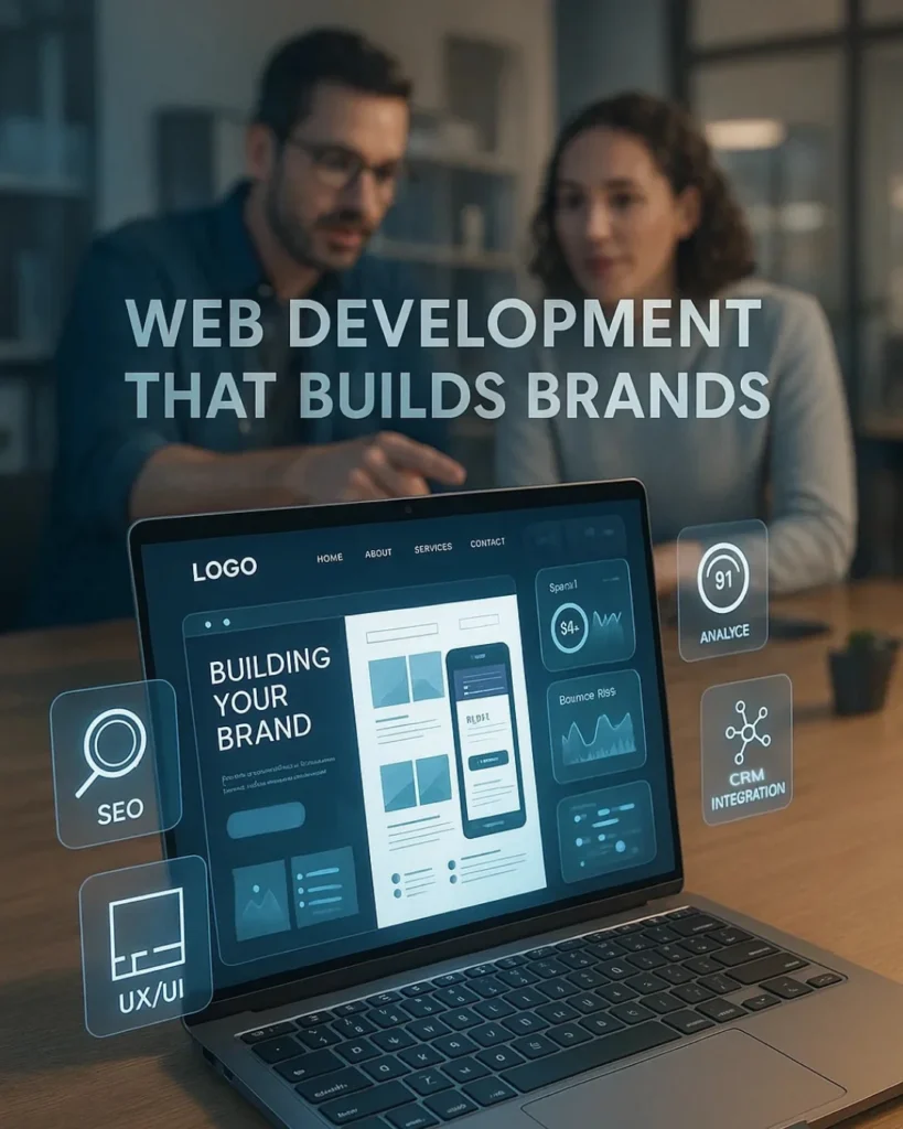 Web developer at work