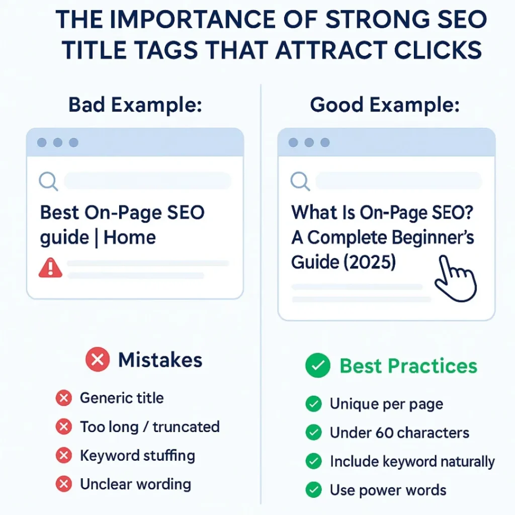 Good vs bad SEO title