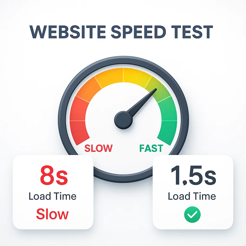 website speed test results