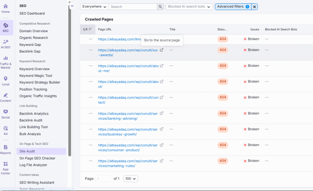 Broken links Off Page SEO